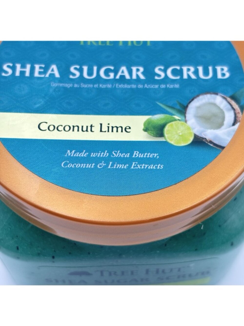 Tree Hut Coconut Lime Shea Sugar Exfoliating Hydrating Body Scrub 18 oz Green - Picture 10 of 11